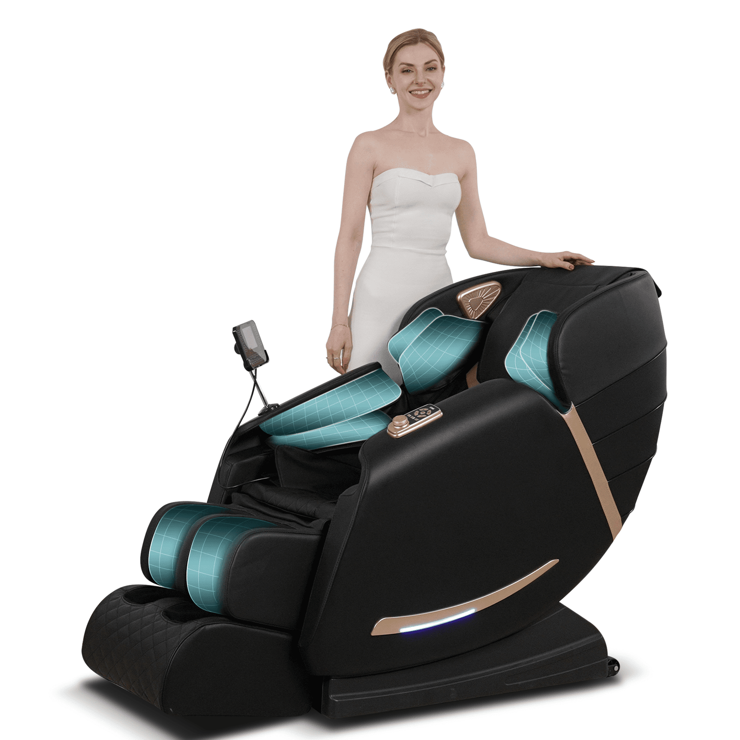 ALLJOY Full Body Massage Chair With Zero Gravity Recliner,with two control panel: Smart large screen & Rotary switch,spot kneading and Heating,Airbag coverage,Suitable for Home Office