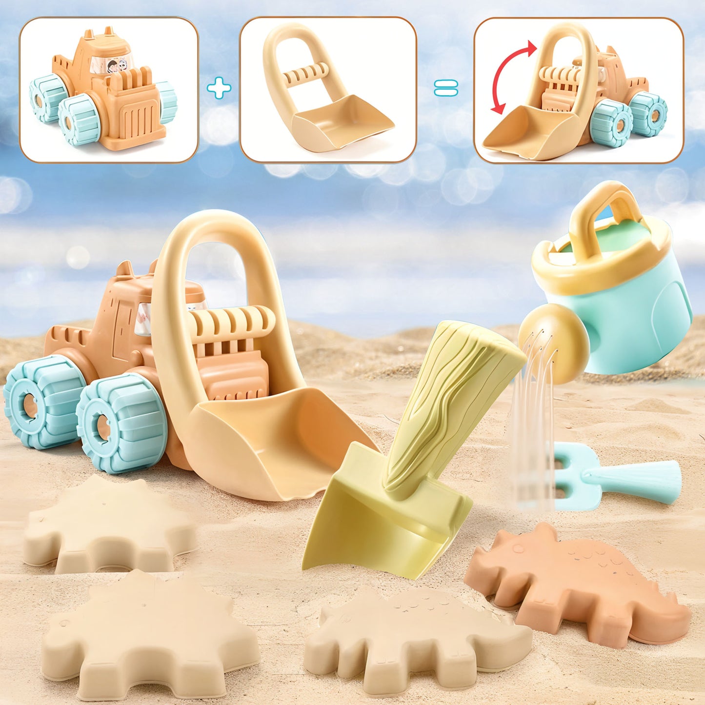 ALLJOY 9PCS Beach Sand Toys