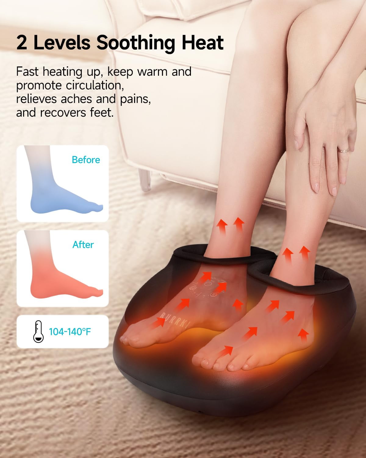 BURRKI Shiatsu Foot Massager with Heat