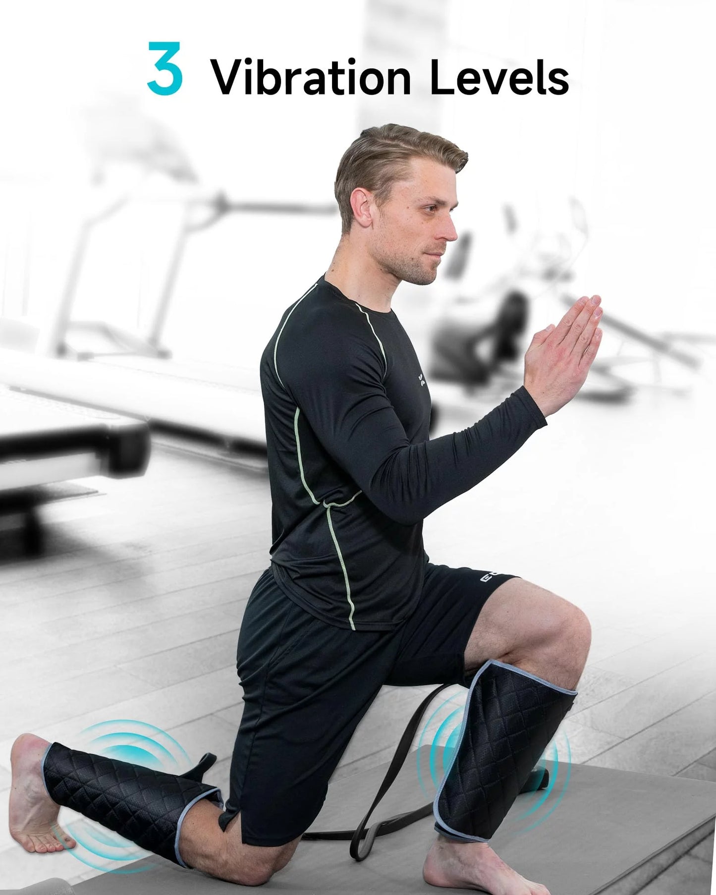 ALLJOY Leg Air Compression Massager, Circulation and Pain Relief Calf Massager with 6 Modes, 2 Heating Levels, 3 Vibration Functions and 30min Auto-off Gift for Family Friends