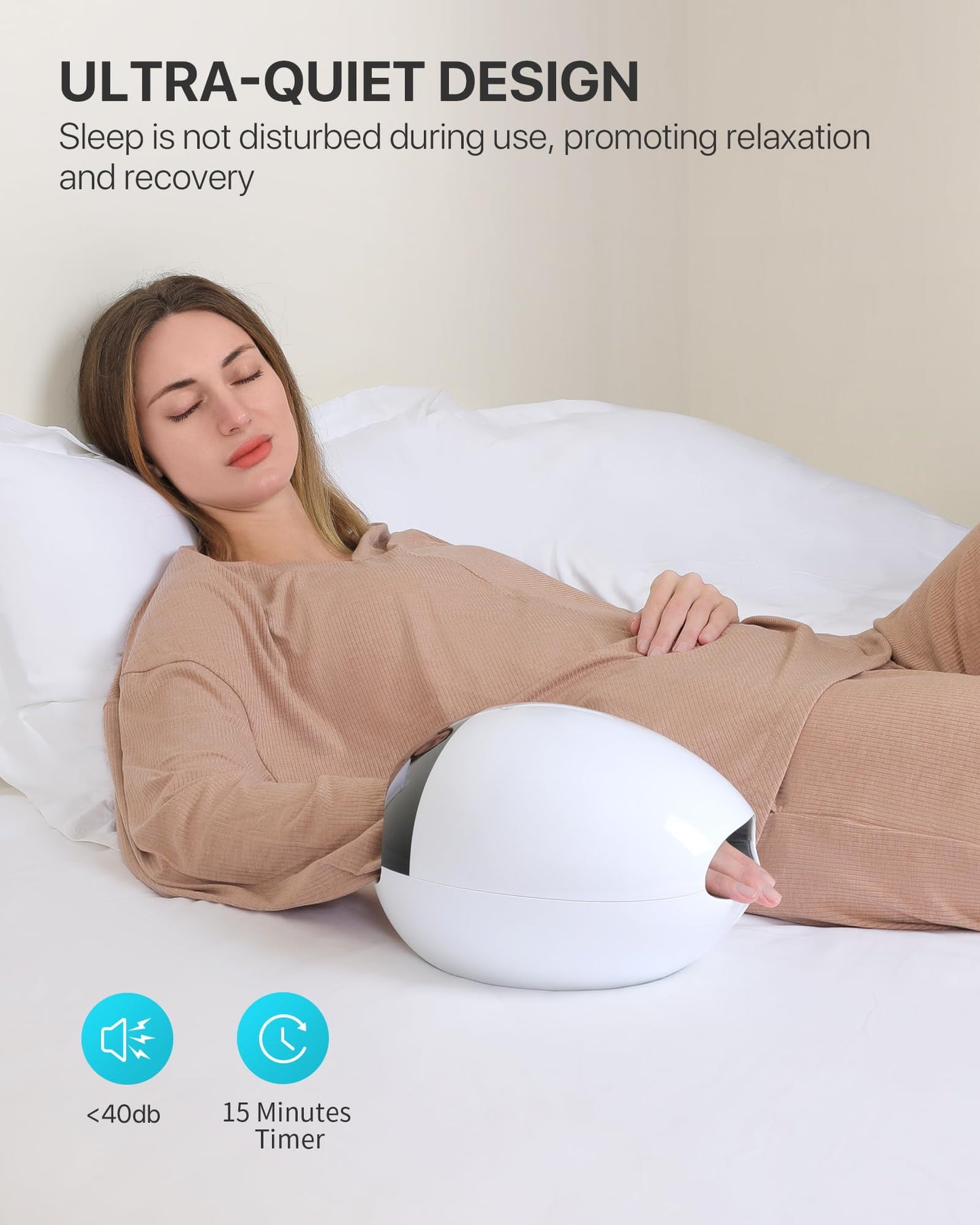 ALLJOY Roller Kneading Hand Massager for Arthritis and Carpal Tunnel Relief, Cordless Hand Massagerr with Heat and Compression -Gifts for Women, Men- White