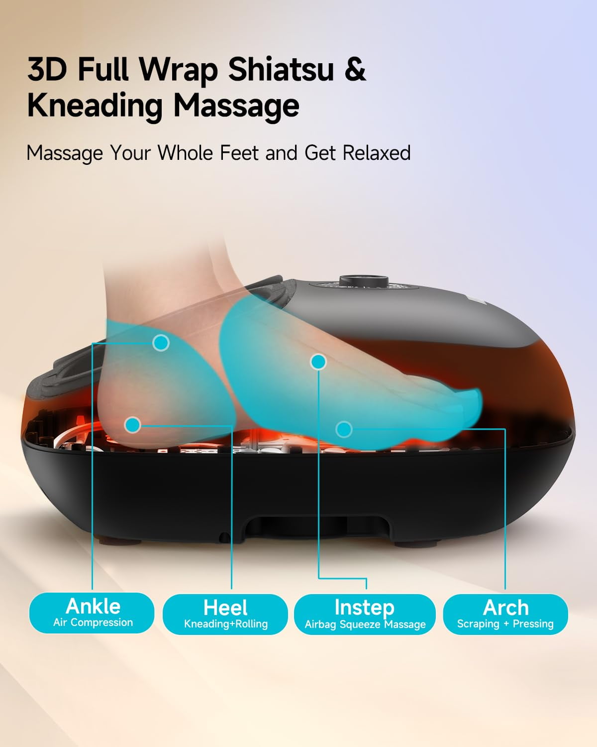 BURRKI Shiatsu Foot Massager with Heat