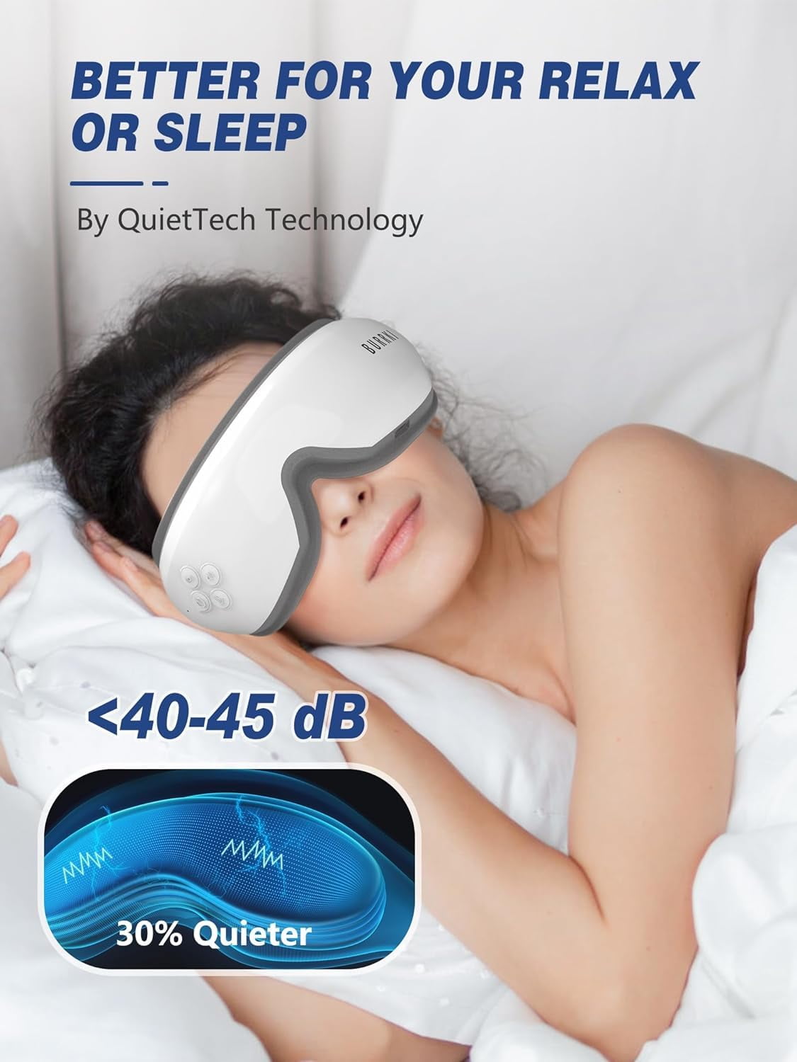 BURRKI Eye Massager with Heat, with Compression and Bluetooth