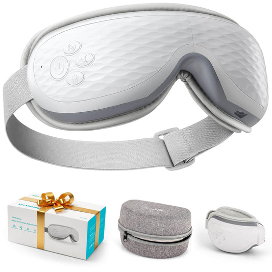 ALLJOY Eye Massager with Heat, Heated Eye Massage Mask with Bluetooth, Heat