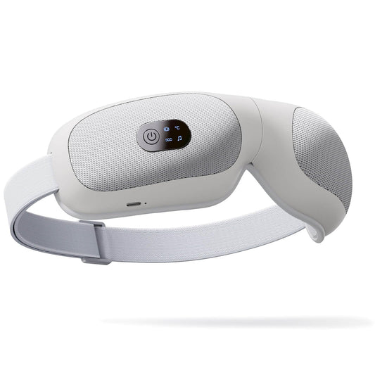 ALLJOY Eye Massager with Heat and Vibration for Migraines, Bluetooth Music Eye Massager Mask, 4 Massage Modes for Relax Eye Strain Dark Circle Eye Bags Dry Eye, Ideal Gifts for Women/Men