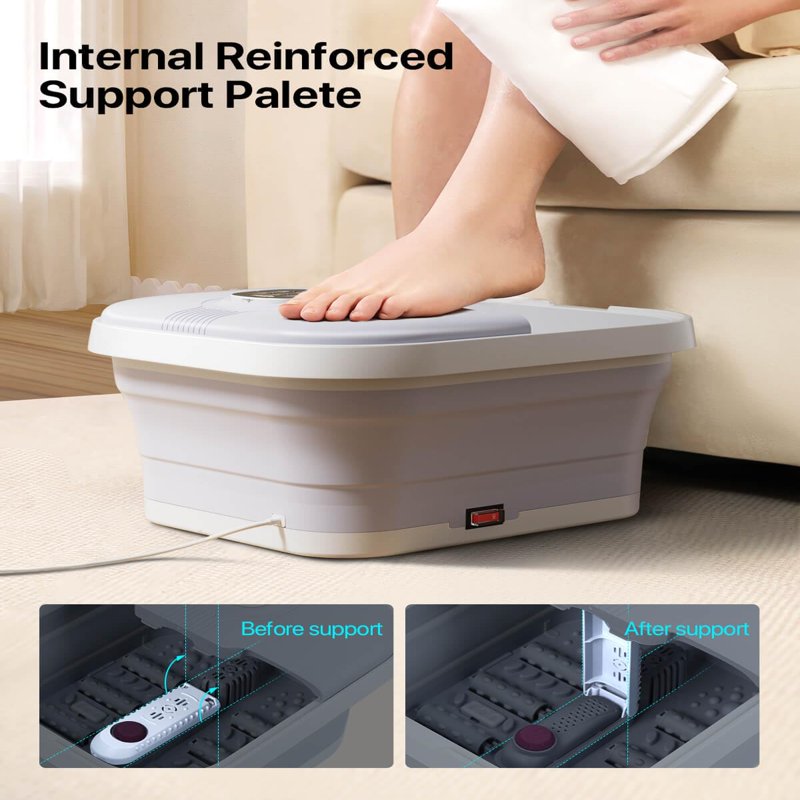 Alljoy Folding Foot Bath with Massage and Heating Function, Foot Bath