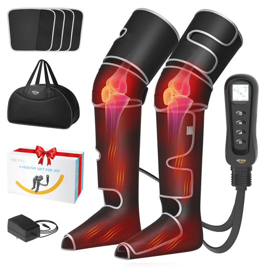 ALLJOY Leg Massager, Leg Air Compression Massager for Circulation and Pain Relief, Full Leg Massager, Gift for Women Men