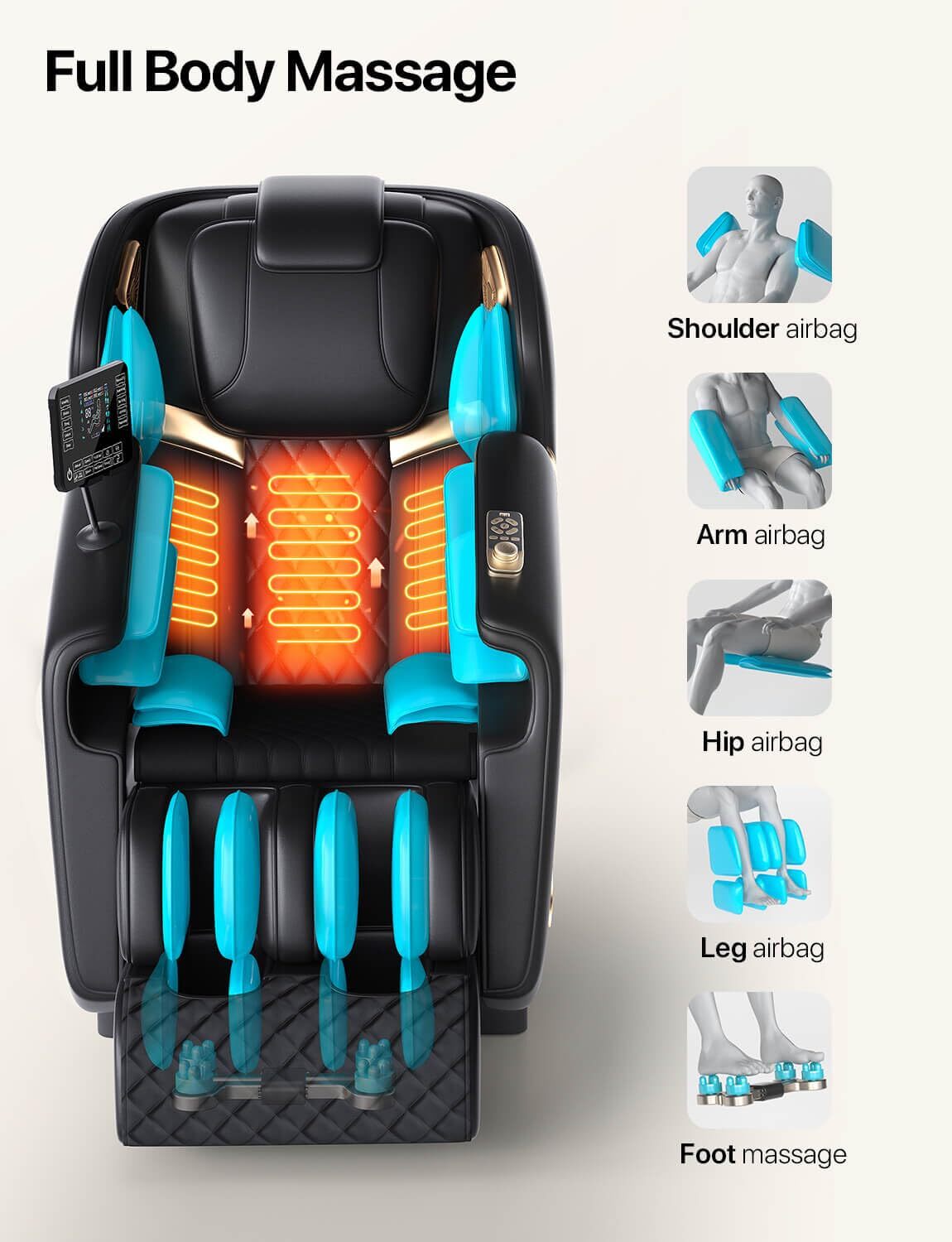 ALLJOY 4D Massage Chair Recliner Full Body Massage Chairs Zero Gravity Massage Chair,Gift for Mom Dad Women Men