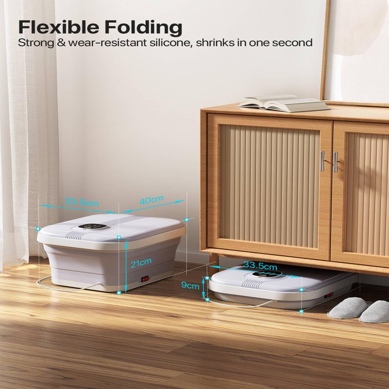 Alljoy Folding Foot Bath with Massage and Heating Function, Foot Bath