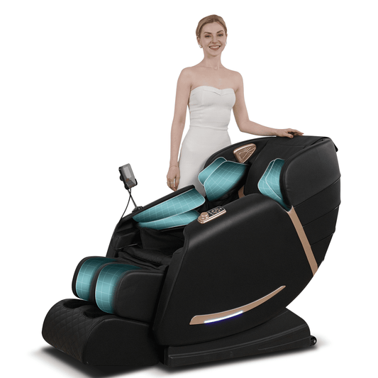 ALLJOY Full Body Massage Chair With Zero Gravity Recliner,with two control panel: Smart large screen & Rotary switch,spot kneading and Heating,Airbag coverage,Suitable for Home Office