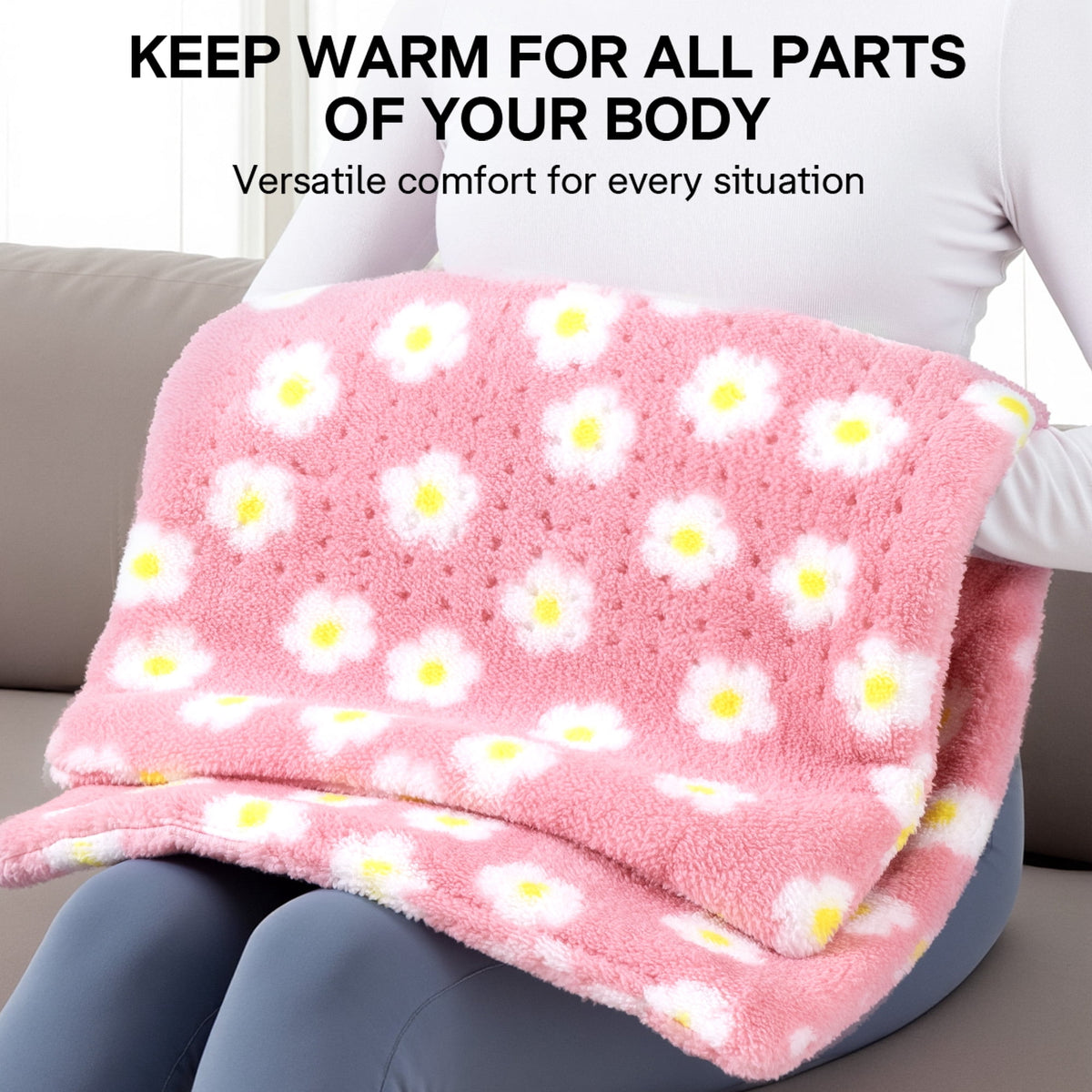 ALLJOY Heating Pad, Extra Large 33"x17" Electric Heat Pad for Back, Neck, and Shoulder Pain Relief, King Size