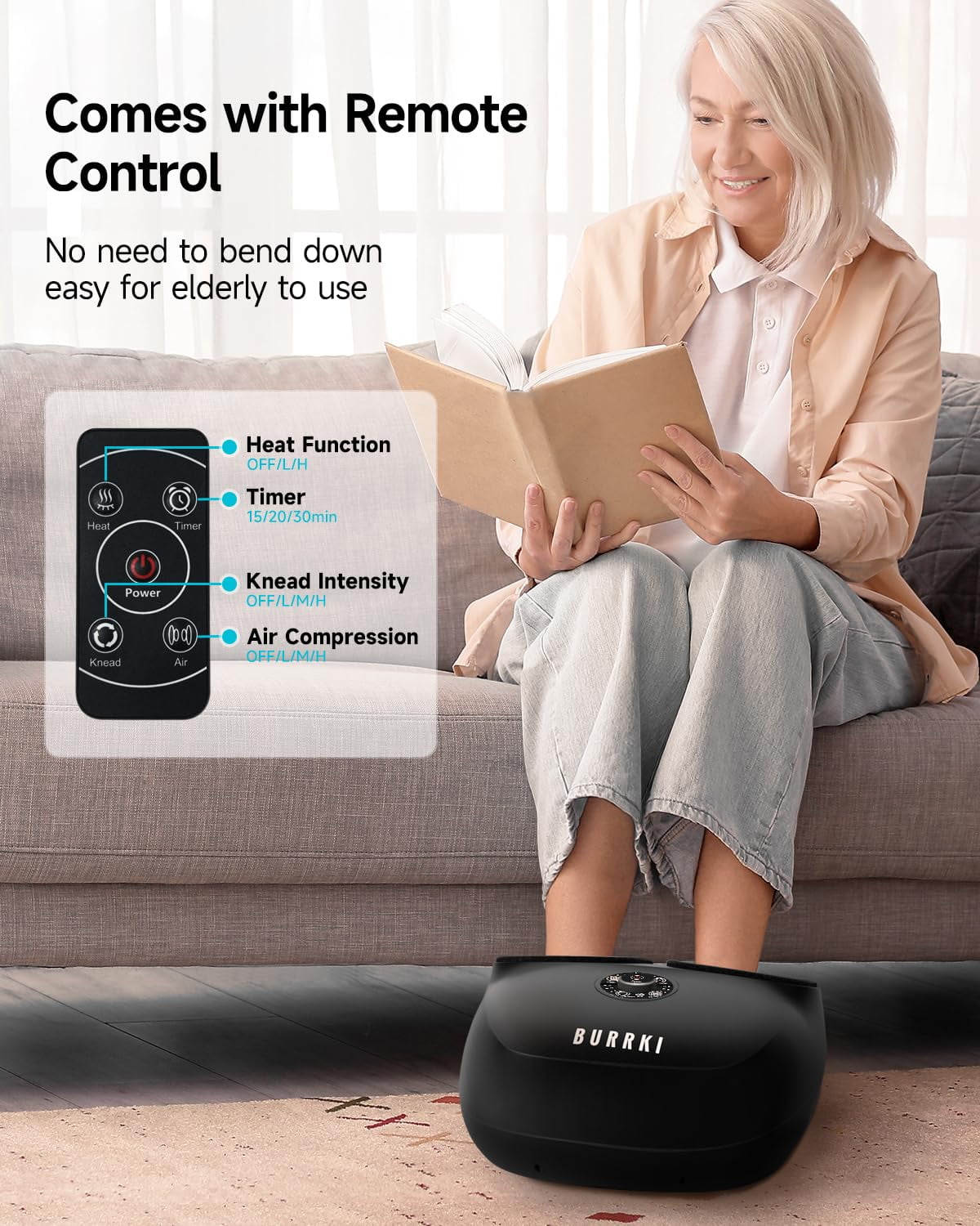 BURRKI Shiatsu Foot Massager with Heat