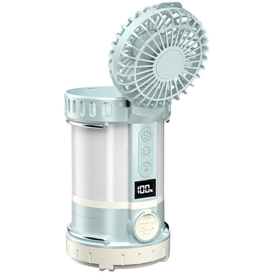 ALLJOY Camping Lantern with Fan - Rechargeable LED Lantern Fan for Tents, Power Outages