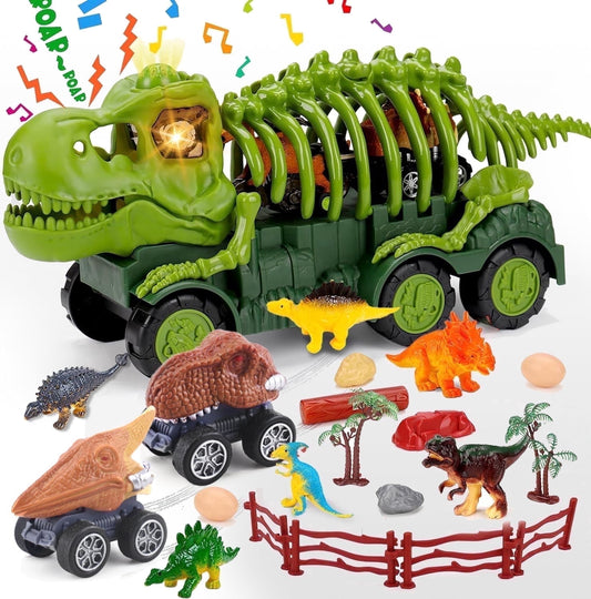 ALLJOY Dinosaur Toys for Kids 3-7 Dino Monster Trucks Car Toys,Christmas Gift for Boys