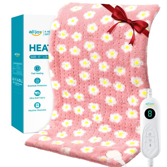 ALLJOY King Size Heating Pad for Back Pain Relief, 33”x 17” Extra Large Heating Pad for Period Cramps