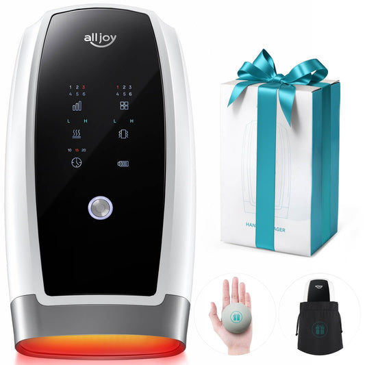 ALLJOY Hand Massager with Heat and Compression White