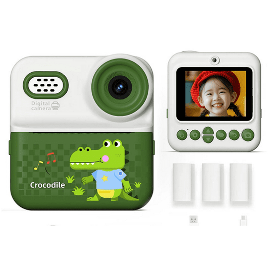 ALLJOY Instant Print Camera, 1080P HD Instant Kids Camera w/ 32G Card & Photo Paper for Girls Boys Age 6-12 Birthday Gifts DIY - Green
