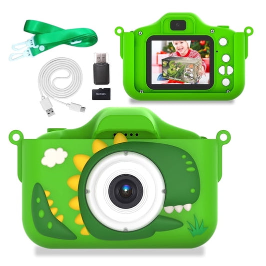 ALLJOY Kids Camera with 32GB SD Card 1080P Dinosaur Digital Camera for Kids Toddler 3 4 5 6 7 8 Year Old,Christmas Birthday Gifts