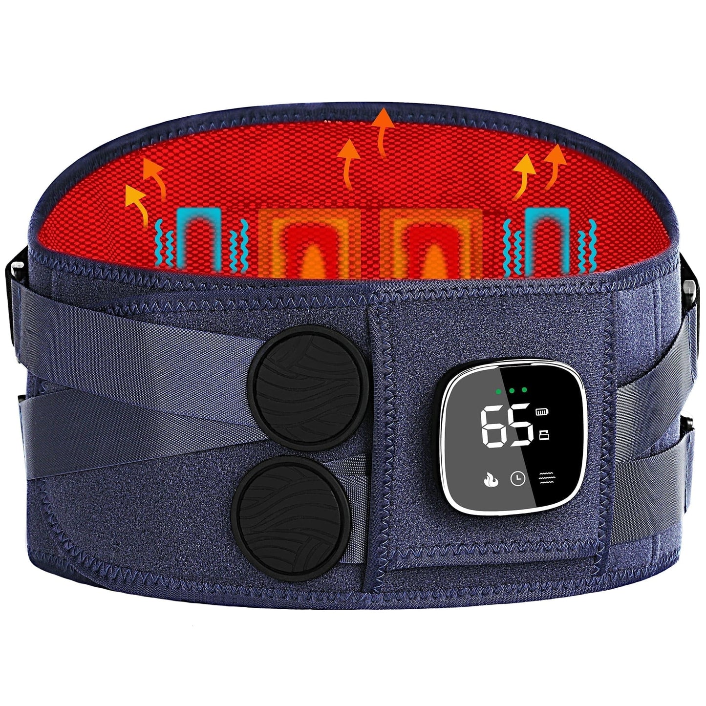 BURRKI Heating Pad with Massager, Wearable Heating Belt with 3 Heat
