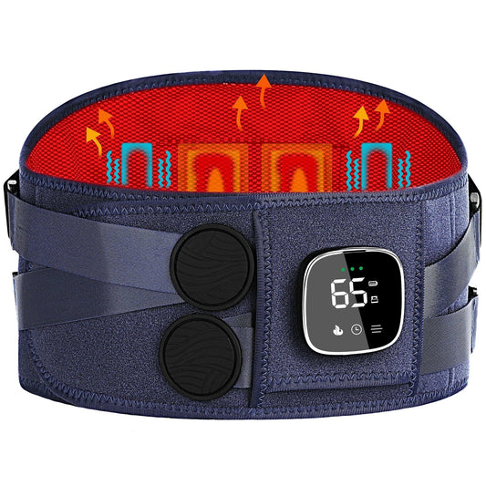 BURRKI Heating Pad with Massager, Wearable Heating Belt with 3 Heat