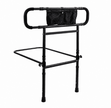 Faine Adjustable Bed Rail for Fall Prevention, Adjustable Bed Assist Rails Adults Safety with Support Legs for Full Size Bed, Tool-Free Assembly