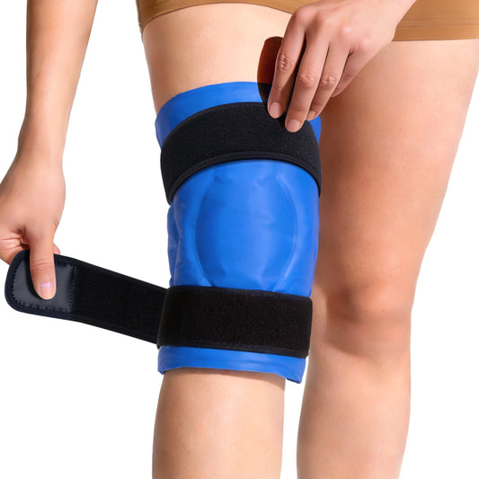 Ice Pack Wrap for Knee, Flexible Reusable Gel Cold Pack for Knee Comfort & Recovery Support