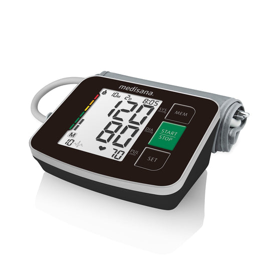 Medisana Upper Arm Blood Pressure Monitor with Color-Coded Alerts, 7-Day Average, 14-Day Memory, Large Cuff & Display