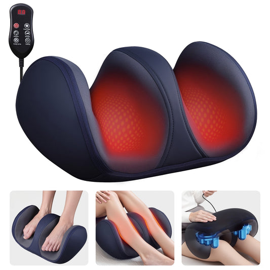 Shiatsu Foot Massager Machine with Heat, Foot and Calf Massager with Massage Roller, Deep Tissue Massager for Plantar Fasciitis, Pain Relief, Promotes Blood Circulation, Gifts for Women & Men