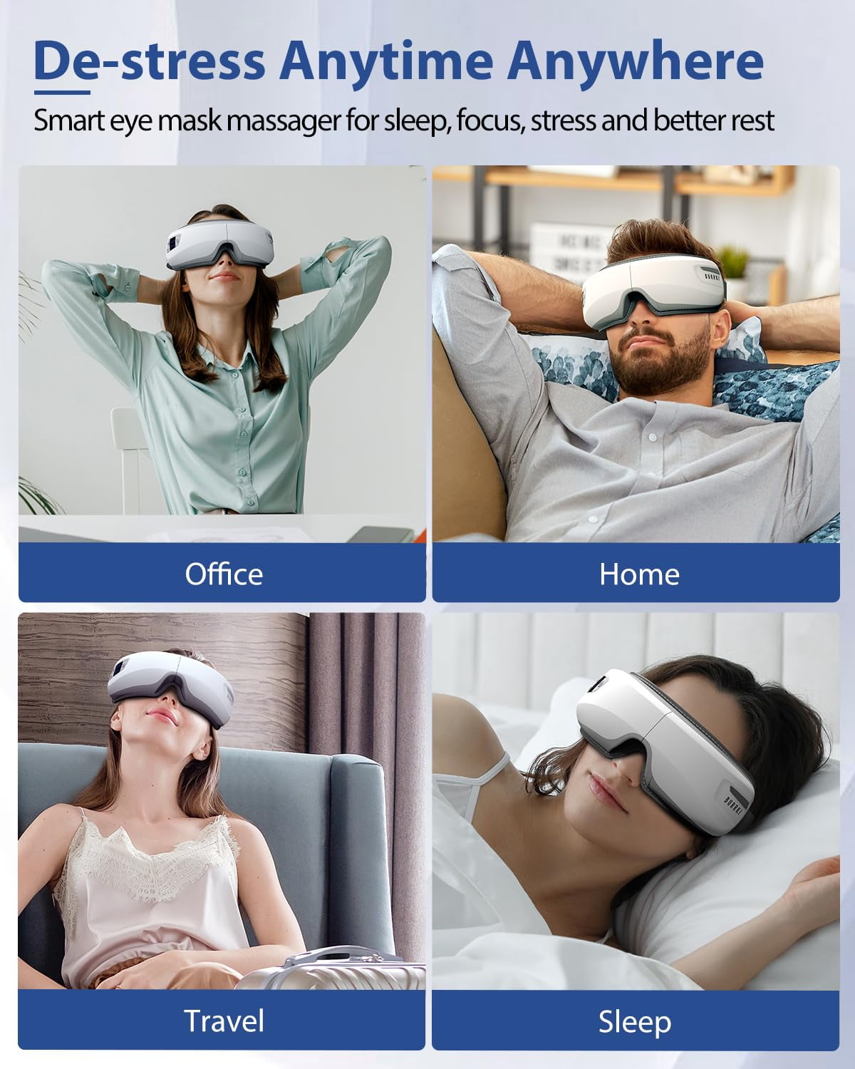 BURRKI Eye Massager with Heat & Bluetooth Music