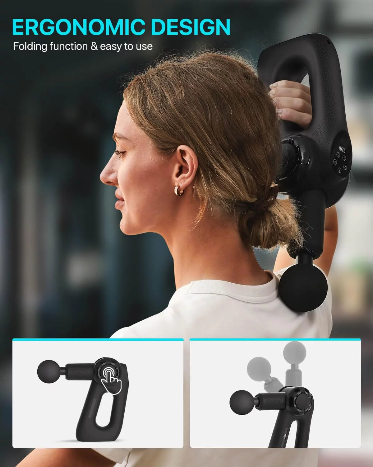 ALLJOY Muscle Massage Gun, Handheld Percussion Massage Gun