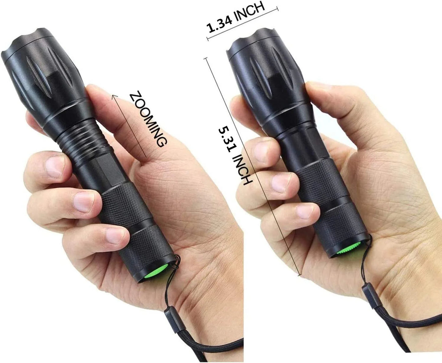 ALLJOY 4-Packs LED Flashlights 2000 High Lumen Home Tactical Camping Mini Flash Lights, Camping Accessories for Outdoor, Valentines Gifts, Powered by AAA Battery