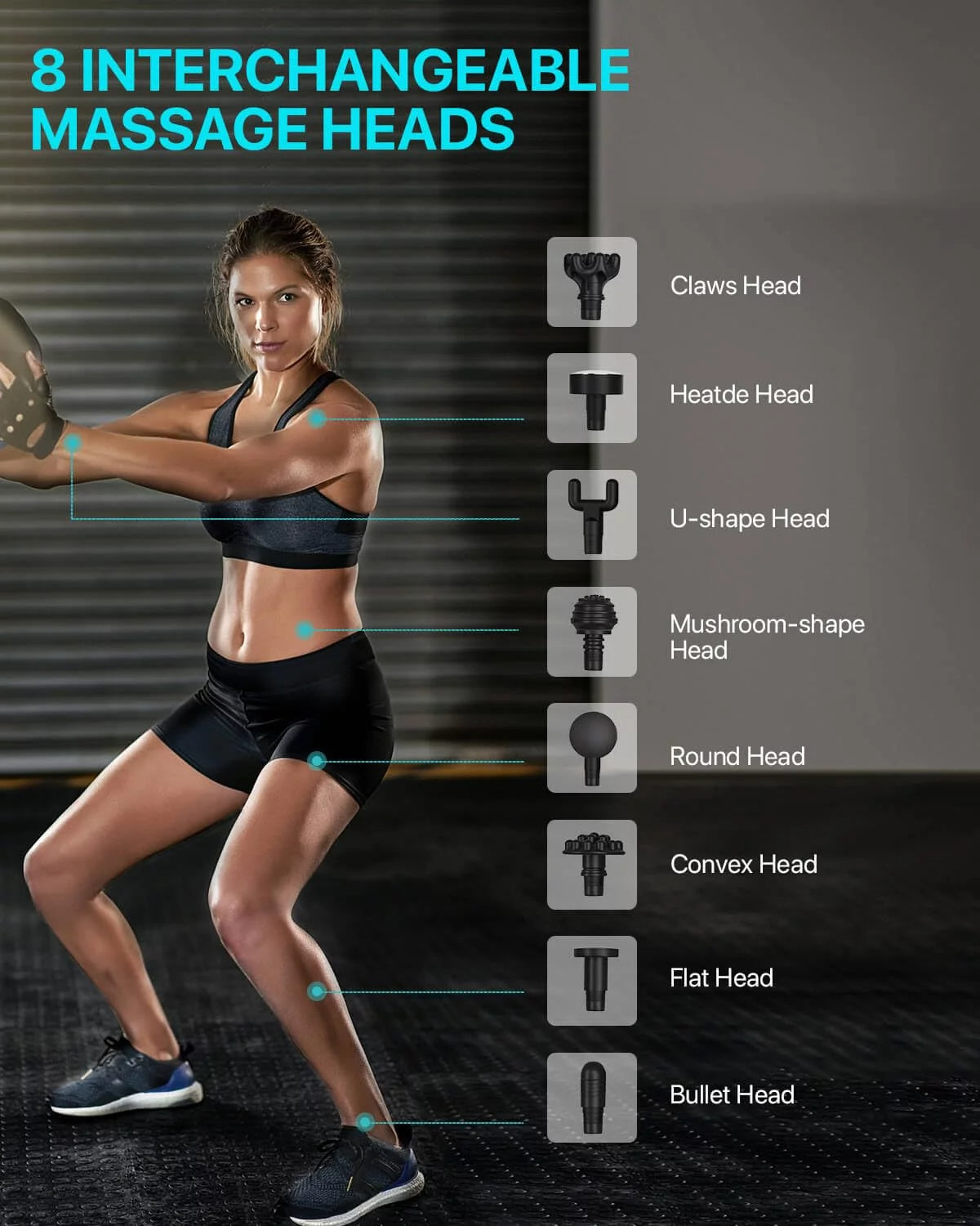 ALLJOY Muscle Massage Gun, Handheld Percussion Massage Gun