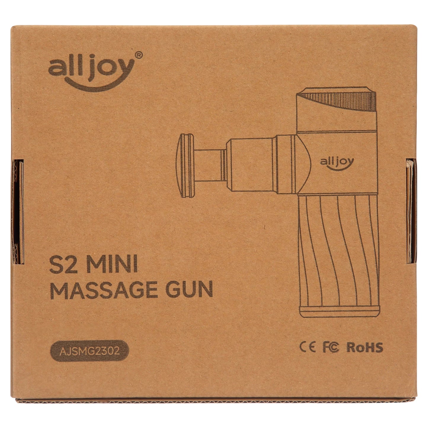ALLJOY Mini Massage Gun Deep Tissue, Powerful Percussion Muscle Massager Gun with 4 Attachments, 4 Speed Settings, Compact Sports Handheld Massager for Muscles Neck Back Arms