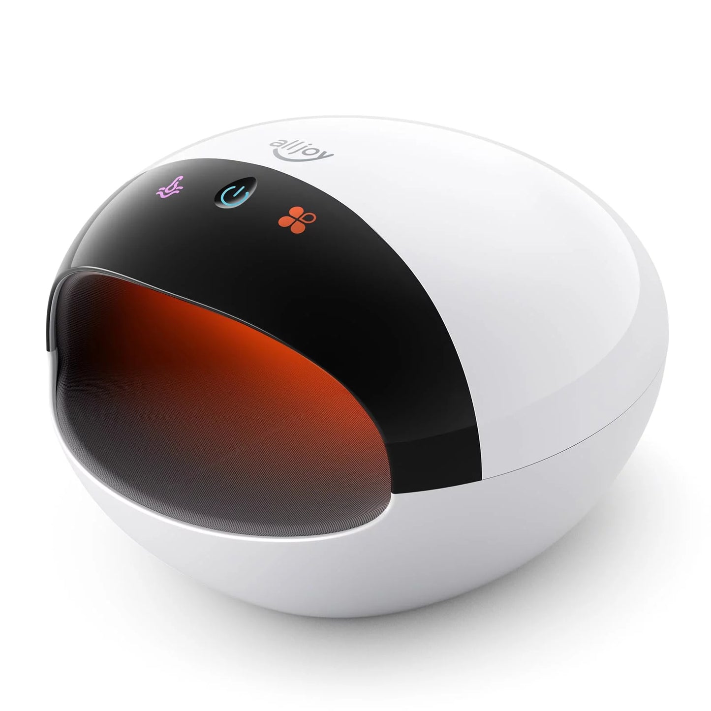 ALLJOY Roller Kneading Hand Massager for Arthritis and Carpal Tunnel Relief, Cordless Hand Massagerr with Heat and Compression -Gifts for Women, Men- White