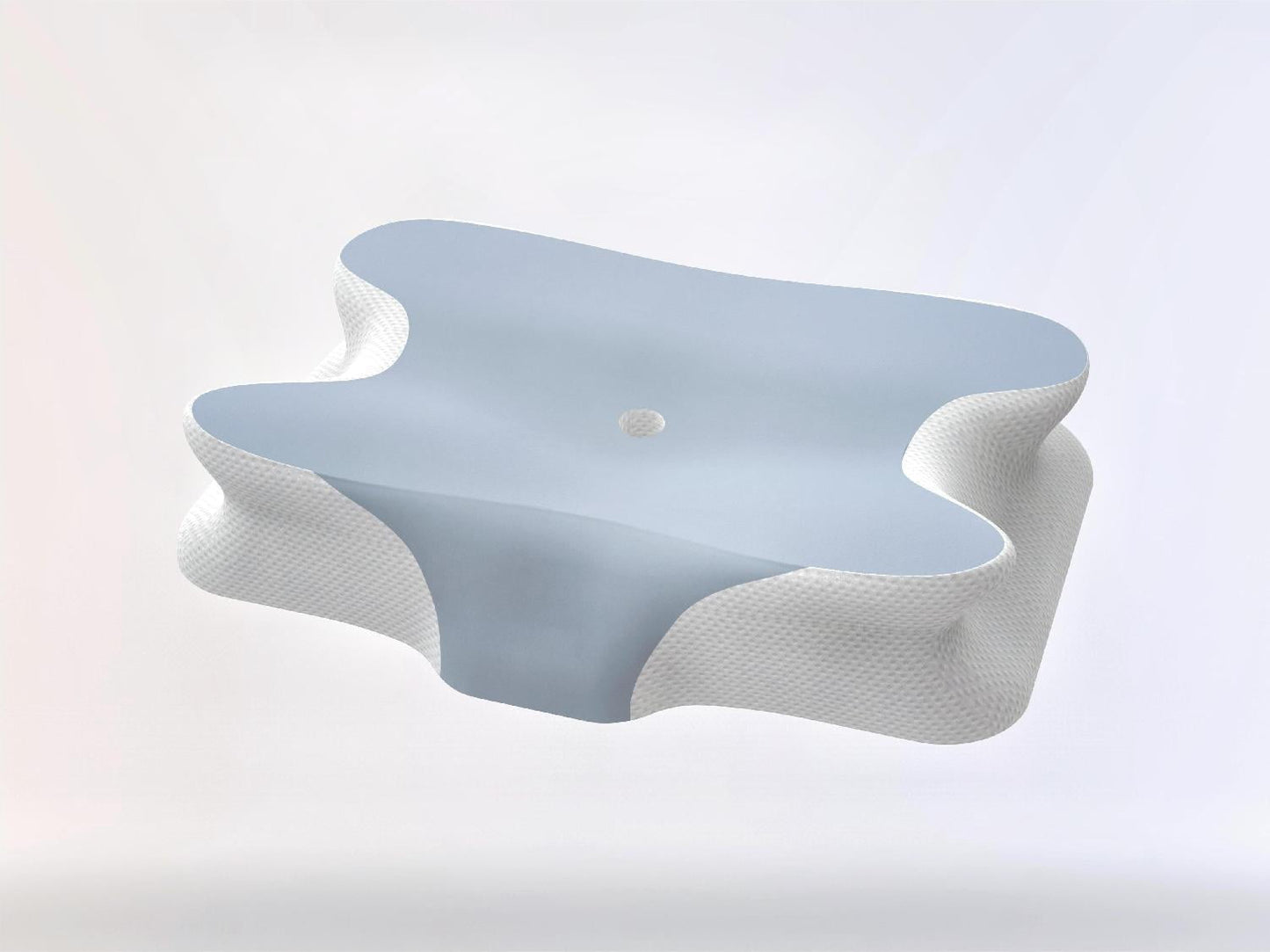 ALLJOY Cervical Pillow for Neck Pain Relief,Ergonomic Cervical Pillow Sleeping for Relief Shoulder Pain, Memory Foam with Breathable Pillowcase Adult Queen Blue-White