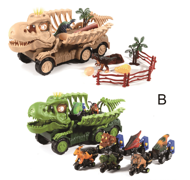 ALLJOY Dinosaur Truck Carrier Toys for Kids Boys Girls