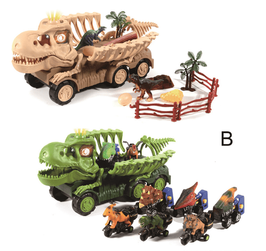 ALLJOY Dinosaur Truck Carrier Toys for Kids Boys Girls