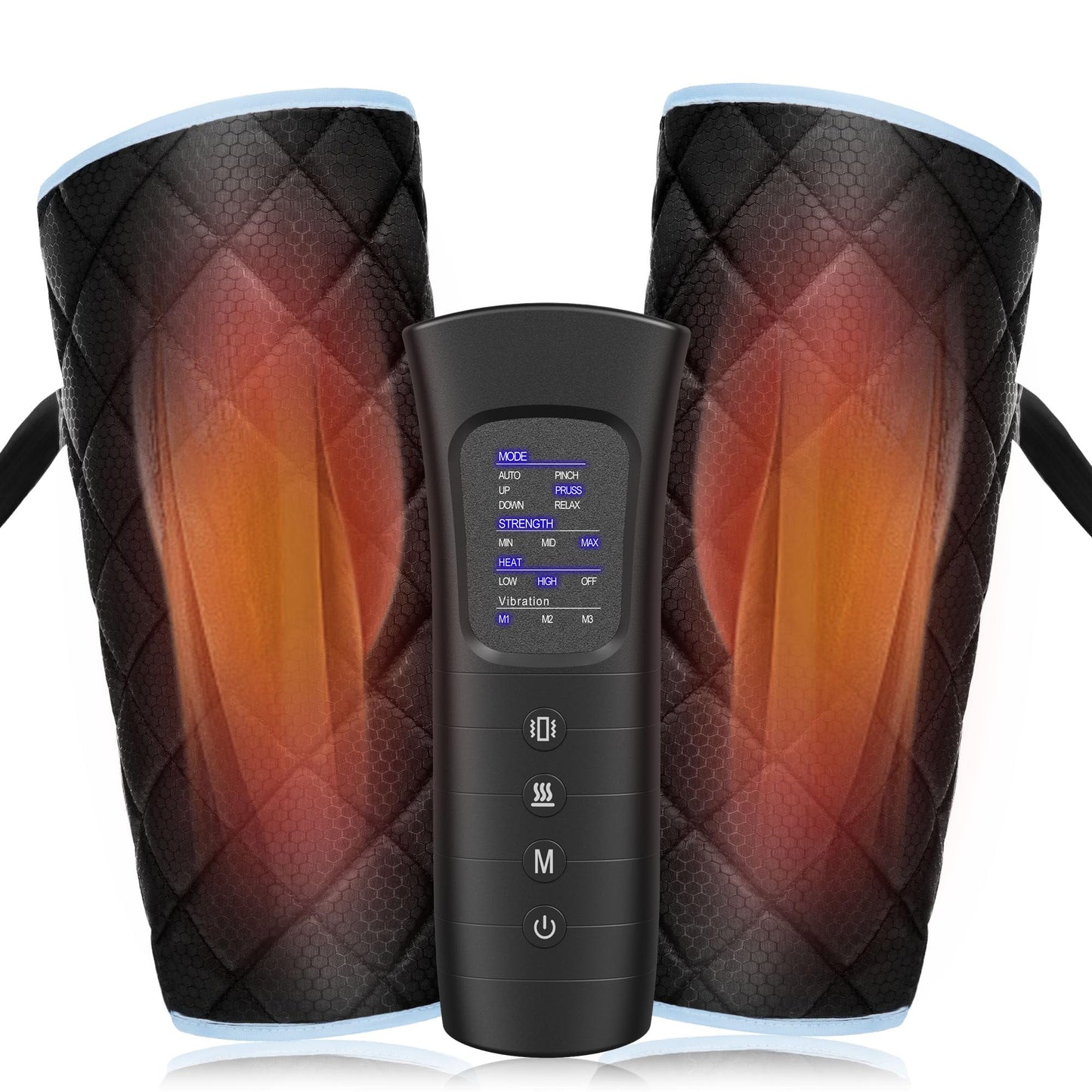 ALLJOY Leg Air Compression Massager,  Circulation and Pain Relief Calf Massager with 6 Modes, 2 Heating Levels, 3 Vibration Functions and 30min Auto-off Gift for Family Friends