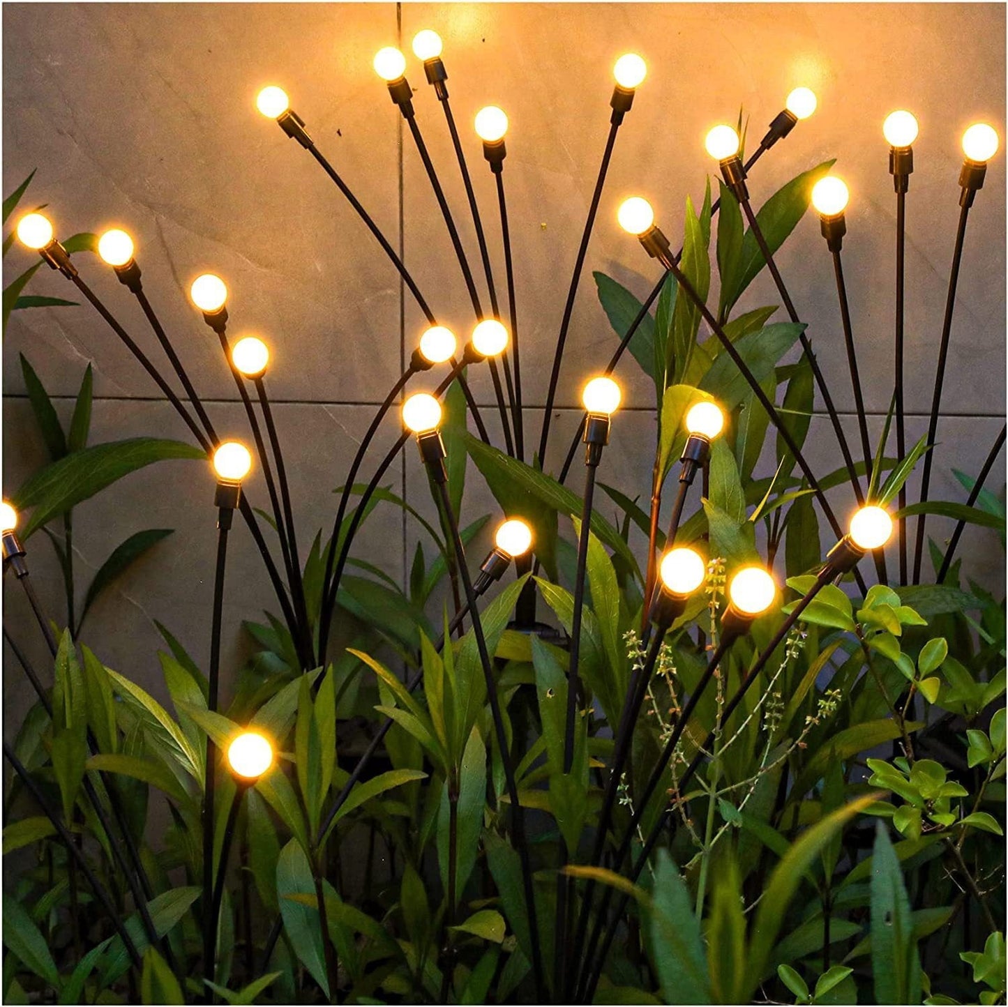ALLJOY Solar Garden Firework Firefly Lights Swaying Stake Lights