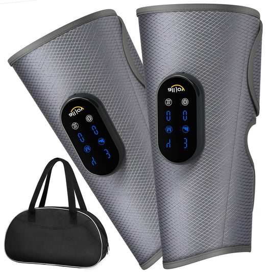 ALLJOY Calf Massager Cordless with Heat and Vibration, Leg Massager Wireless for Circulation and Pain Relief Arm Massager with 3 Modes Intensities, Gifts for Mom Dad, Friends, Athletes (A Pair)