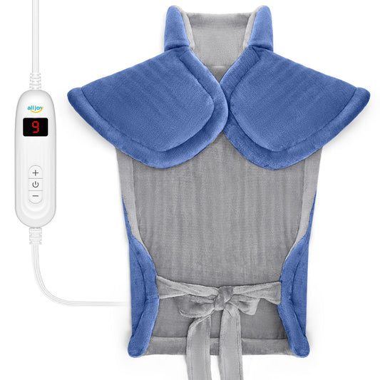 ALLJOY Large Heating Pad for Back Pain Relief, 24"x33" Electric Heated Pad for Neck Shoulders, Fast-Heating with 6 Settings, Auto Shut-Off, Machine Washable, ETL Certified